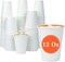 100 Pack 12 oz White Paper Cups, Summer Party Tableware, Leak-Free Disposable Cup, Cold and Hot Drinks Holder, for Cafe, Office, Party, Home, Festival Events